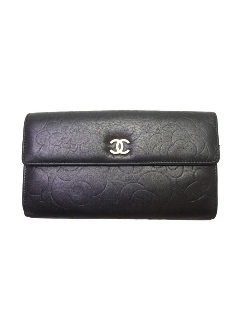 Chanel Camellia Lambskin Wallet